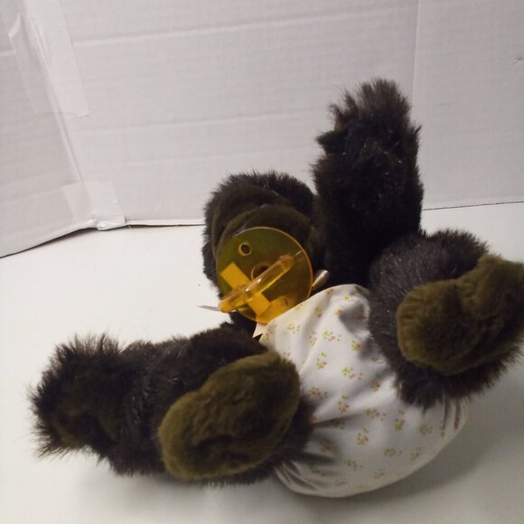 Dakin Gorilla Plush With Pacifier Vintage 1983 Stuffed Animal 8" - Picture 5 of 14